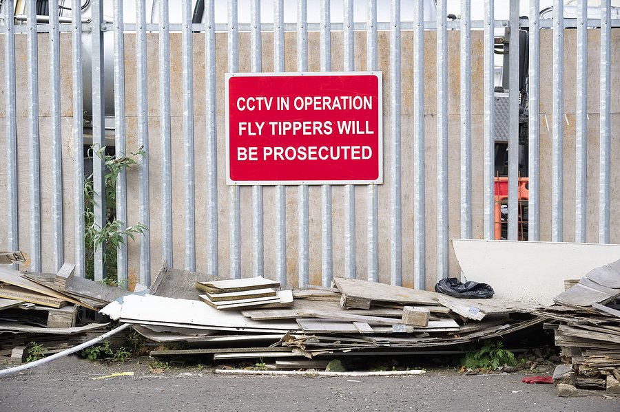 Fly Tipping Waste Is Monitored By Council Cctv And An Offence Si